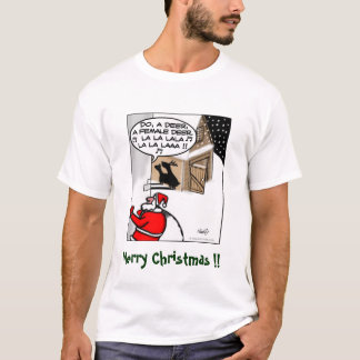 おもしろいなクリスマスのTシャツ-シカをして下さい Tシャツ