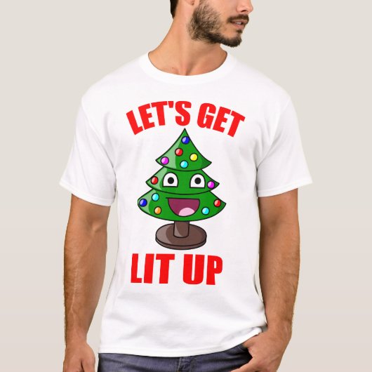 おもしろいなクリスマスはLitを得るために割り当てます Tシャツ (正面)