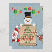 おもしろいなクリスマスカードのクリスマスの挨拶状 シーズンカード (正面/裏面)