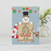 おもしろいなクリスマスカードのクリスマスの挨拶状 シーズンカード (スタンド正面)