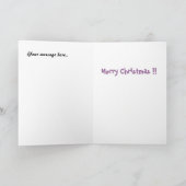 おもしろいなクリスマスカード-シカをして下さい シーズンカード (内部)