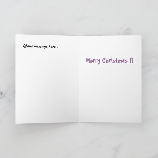 おもしろいなクリスマスカード-シカをして下さい シーズンカード (内部)