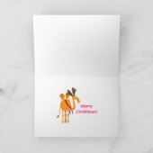 おもしろいなクリスマスカード-トナカイのスーツのラクダ シーズンカード (内部)