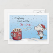 おもしろいなクリスマスカード- aをかぎ始めています シーズンポストカード (正面/裏面)