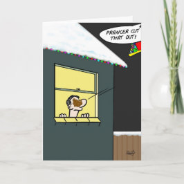 おもしろいなクリスマスカード: Prancerは渡します シーズンカード