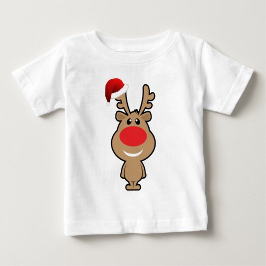 おもしろいなクリスマスサンタの休日 ベビーTシャツ (正面)