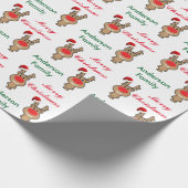 おもしろいなクリスマスサンタの休日 ラッピングペーパー (角)