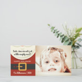 おもしろいなクリスマスサンタクロースのいけない及びニースの写真 シーズンカード (スタンド正面)