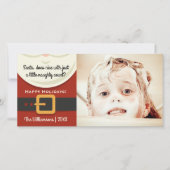 おもしろいなクリスマスサンタクロースのいけない及びニースの写真 シーズンカード (正面)