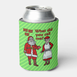 おもしろいなクリスマスサンタクロース及び夫人Holiday Joke 缶クーラー