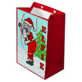 おもしろいなクリスマスサンタElfie ミディアムペーパーバッグ (裏面アングル)