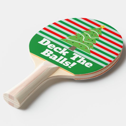 おもしろいなクリスマス家族のおもしろいのデッキ球 卓球ラケット (正面アングル)