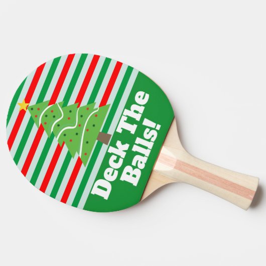 おもしろいなクリスマス家族のおもしろいのデッキ球 卓球ラケット (横)