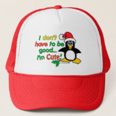 おもしろいなクリスマス私はかわいいですよくなくてもよろしくないです私! キャップ (正面)