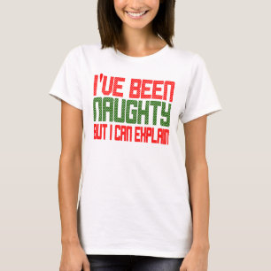 おもしろいなクリスマス私はずっといけない十字のステッチです Tシャツ