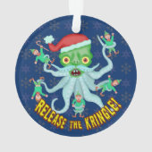 おもしろいなクリスマス解放Kringleサンタクロース オーナメント (裏面)