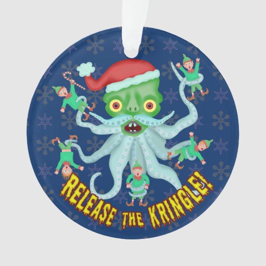 おもしろいなクリスマス解放Kringleサンタクロース オーナメント (正面)