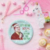 おもしろいなクリスマス・パーティのレトロのラム酒の大人の休日 ペーパープレート (パーティー)