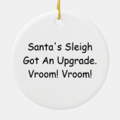 おもしろいなクリスマス、改善されるサンタのそり セラミックオーナメント (裏面)