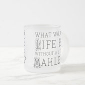 おもしろいなグスタフ・マーラー音楽引用文のギフト フロストグラスマグカップ (正面右)