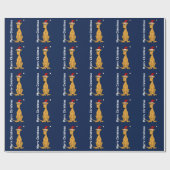 おもしろいなグレイハウンド犬のクリスマスの包装紙 ラッピングペーパー (フラット)