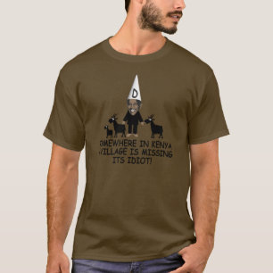 おもしろいなケニアの村の馬鹿のアンチオバマ Tシャツ