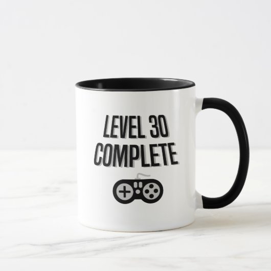 おもしろいなゲーマーの完全な第30誕生日のレベル30 マグカップ (右)
