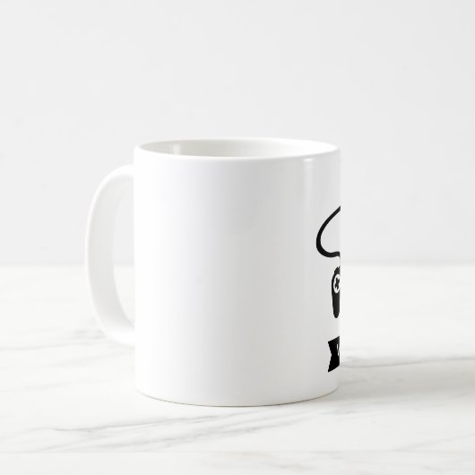 おもしろいなゲーマーは決して熱心なゲーマーのための引用文をやめません コーヒーマグカップ (正面左)