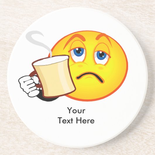 おもしろいなコーヒーあなたのここの文字のコースター コースター (正面)