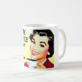 おもしろいなコーヒーのマグ、ヴィンテージ コーヒーマグカップ (正面右)