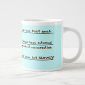 おもしろいなコーヒーはマグを目覚めます ジャンボコーヒーマグカップ (右)