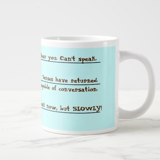 おもしろいなコーヒーはマグを目覚めます ジャンボコーヒーマグカップ (右)