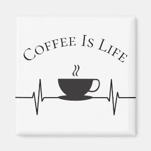 おもしろいなコーヒーは生命心拍のノベルティです マグネット