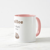 おもしろいなコーヒーは私にウンチのemoji句をします マグカップ (正面右)