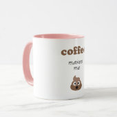 おもしろいなコーヒーは私にウンチのemoji句をします マグカップ (正面左)