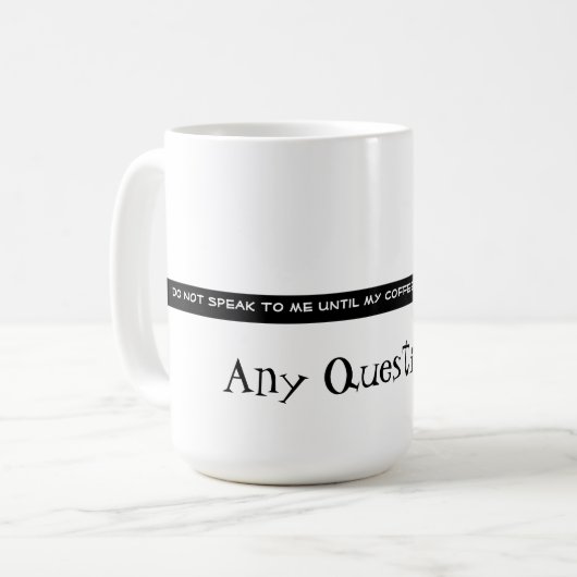 おもしろいなコーヒー引用文私はコーヒー冗談を必要とします コーヒーマグカップ (正面左)