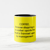 おもしろいなコーヒー恋人のマグ ツートーンマグカップ (中央)