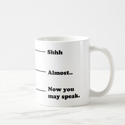 おもしろいなコーヒー計量カップ今マグを話すことができます コーヒーマグカップ (右)