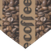 おもしろいなコーヒー豆のタイポグラフィのテーブルクロス テーブルクロス (アングル)