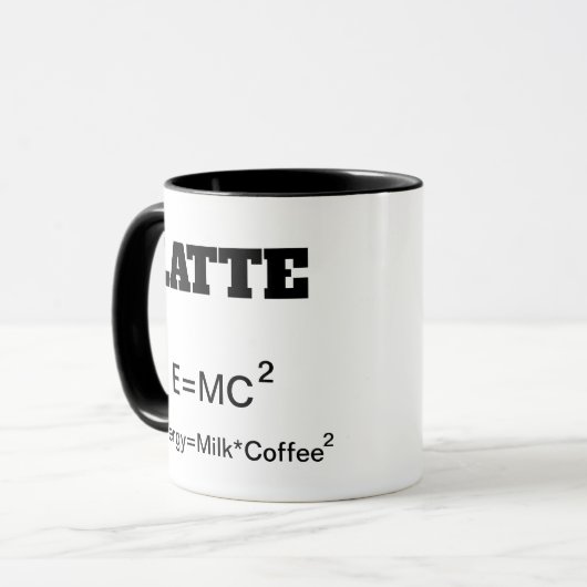 おもしろいなコーヒー・マグ科学のしゃれE=MC2. マグカップ (正面左)