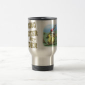 おもしろいなコーヒー・マグ: より頭が切れるな働くこと トラベルマグ (中央)