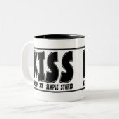 おもしろいなコーヒー・マグ: キスの主義 ツートーンマグカップ (正面左)