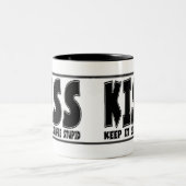 おもしろいなコーヒー・マグ: キスの主義 ツートーンマグカップ (中央)