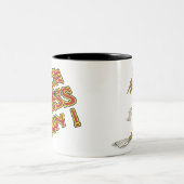 おもしろいなコーヒー・マグ: ストレスが始まるようにして下さい(猫) ツートーンマグカップ (中央)