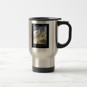 おもしろいなコーヒー・マグ: 半分入ったガラス トラベルマグ