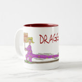 おもしろいなコーヒー・マグ: 抗力お尻の女性 ツートーンマグカップ (正面左)