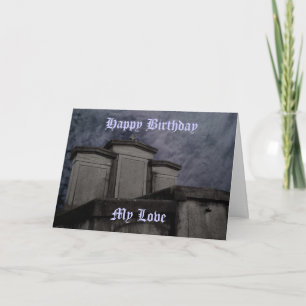 おもしろいなゴシック様式墓地の誕生日 カード