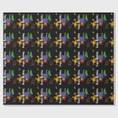 おもしろいなゴム製鶏のキャンプの漫画 ラッピングペーパー (フラット)