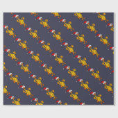 おもしろいなゴム製鶏のクリスマスの漫画 ラッピングペーパー (フラット)