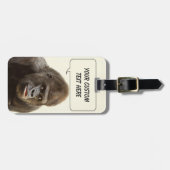 おもしろいなゴリラのカスタムな荷物のラベル ラゲッジタグ (正面横)